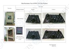 Heat Resistance Test of HPVC Fill Film Products certificate from Newin (Guangdong) Machinery Co., Ltd.