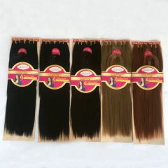 Versatile Pre Stretched Braiding Hair - Customizable Straight Body Weave Bundles - Image 5