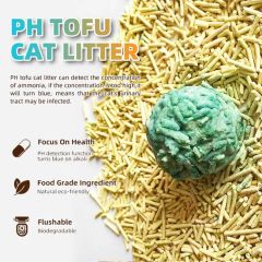 Yellow pH Monitoring Tofu Cat Litter Custom Design Bag - Image 2