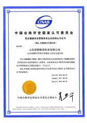 Occupational Health Management Certificate certificate of Shandong Schuler CNC Machinery Co., Ltd. – certificate photo, supplier certificates section