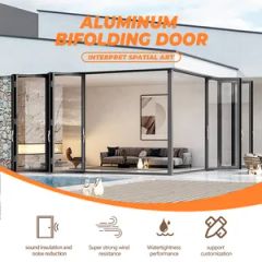 Folding Garage Folding Door Style Modern Origin Foshan Security Rating A Position Exterior Open Style Folding Trademark - Image 6