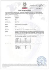 Certificate certificate from Hejian City Shenghong Glass Products Co., Ltd.