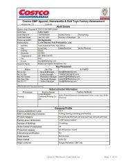 Costco Audit Report certificate from Bettering Tourist Articles Co., Ltd.