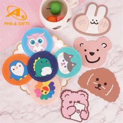Custom Factory Price Waterproof Non-Slip Table Drinking Mat Heat Resistant Table Coaster Christmas Promotional Soft PVC Rubber Coaster Silicone Mat Tablemat - Image 2