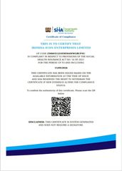 Social Health Authority Certificate of Compliance certificate from MHMD LLC