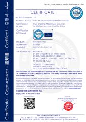 EMC certificate from Wuxi Sharing Machinery Co., Ltd.
