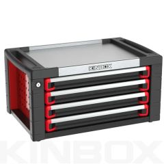Kinbox 01FC3M4 4Drawer Iron RedBlack 735x465x360mm Ball Bearing Slide 100% Open Central Lock ISO9001 - Ningbo Kinbox Tools Technology Co., Ltd.