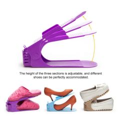 Space Saving Double Shelf Shoe Rack - Image 4