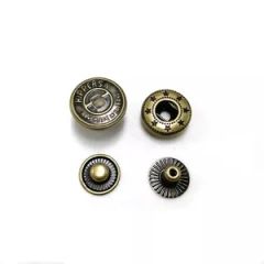 Nickel Free Anti-Rust 15mm Metal Snap Buttons 4 Parts for Garment - Image 4