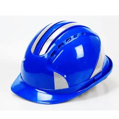High Quality Safety Equipment Construction ABS on-Site Reflective Strip Safety Vented Helmet - Image 3