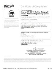 WH certificate from Guangdong Yohome Door Co., Ltd.
