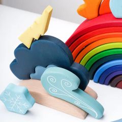 Rainbow Building Block Weather Combination Set Toy Origin China Scale Medium Style Chinese Color as Photo Trademark - Image 5