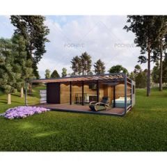 Flat-Pack Wooden Container House Wood Homes Prefabricate House Flat-Pack Office Container - Cangzhou Podhive Tech Co., Ltd.