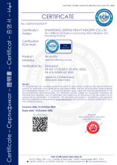 Certificate certificate from Shandong Leiteng Heavy Industry Co., Ltd.