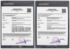 SZUTEST Certificate certificate from Guangzhou Yibian Electrical Equipment Co., Ltd.