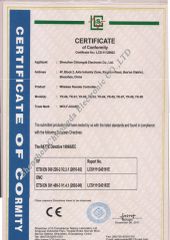 CE Cerficate for Remote Control in 2012 certificate from Shenzhen Chitongda Electronic Co., Ltd.