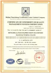 9001 English version certificate from Hengshi (Langfang) Precision Machinery Manufacturing Co., Ltd.