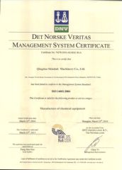 Certificate of environment certificate from Qingdao Shindah Machinery Co., Ltd.