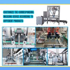 Automatic Box Commercial Packing Machine Line with Robots Stacking and Pallet Strapping Machine - Image 3
