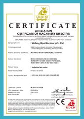 CE CERTIFICATE certificate from Weifang Hipai Machinery Co., Ltd.