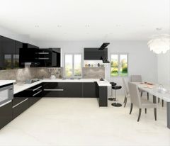 Modular Kitchen Interior Material MDF Finish Type MICA Appearance Modern Pattern Design Plain Kitchen Design Parallel Door Finishing - Image 2