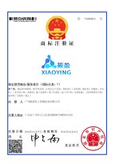Trademark certificate of Guangzhou Xiaoying Light Industry Machinery Co., Ltd. – certificate photo, supplier certificates section