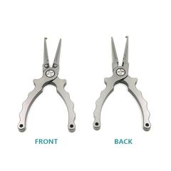 Alpha Titanium Alloy Fishing Pliers 18x9cm Level Silver 130g MOQ1000 - Image 1