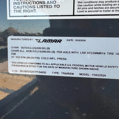 8.5×25 20k Lamar Flatbed Trailer - Image 2