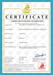 CERTIFICATE certificate from Zhejiang Dibibi Technologies Co., Ltd.