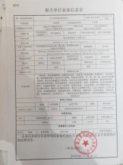 The Cusoms registered form certificate from Baoding So Luen Import&Export Co., Ltd.