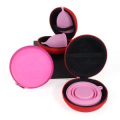 Custom EVA Menstrual Cup Set Case Storage Case Type Case Origin China Gender Unisex Trademark custom HS Code 4202920000 Color Black, Custom - Image 1