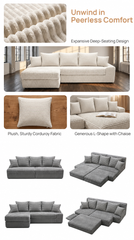 Compressed Sofa nobel Modern Living Room Sofa pure foam comfortable furniture L-shaped export wholesale - Image 5