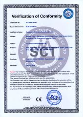 SCT certificate from Shenzhen Xinfan Technology Co., Ltd.