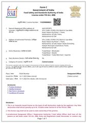 FSSAI certificate from AAD Exports