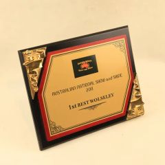Original Design Golden Horizontal Plaque, Factory Direct Sale, Unique Pattern Design, Party Souvenirs, Plaque - Image 1