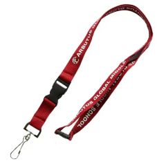 Personalized Printed Woven Nylon Polyester Lanyard Custom Plastic PVC Card Lanyards with ID Holder - Image 1