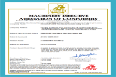 2006/42/EC Machinery Directive certificate from Eternal (Jinzhai) Machinery Manufacturing Co., Ltd.