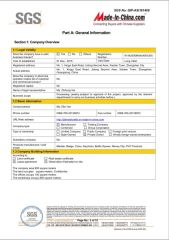 SGS certificate from Zhongshan JDL Metal Crafts Co., Ltd.
