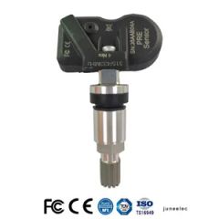 Metallic Silver and Rubber Valve Stem Tire Pressure Repair TPMS - Image 2