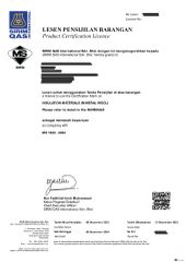SIRIM certificate from Nantong Yara Technology Co., Ltd