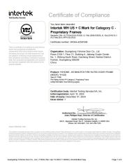 UL certificate from Guangdong Yohome Door Co., Ltd.