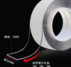 Transparent Reusable Double Sided Removable Adhesive 1mm Transparent Nano Tape - Image 3