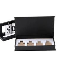 Unique Black Rectangular Cardboard Packaging Lid and Base Gift Candle Boxes - Image 1