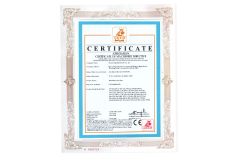 Certification certificate from Henan Topp Machinery Co., Ltd.