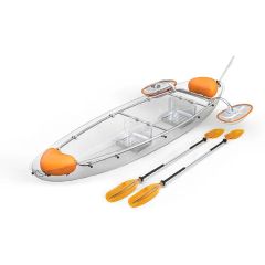 Hot Selling Transparent PC Boats for Two Person/Single Hand Rowing Water Play Activity - Image 6
