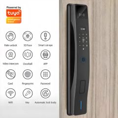 Manufacturer Tuya WiFi Multi Language Visual Intercom 3D Face Smart Door Lock - Image 6