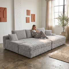Compressed Sofa nobel Modern Living Room Sofa pure foam comfortable furniture L-shaped export wholesale - Image 2