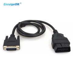 EnruigeOK Male 16Pin OBD2 to Male DB15 RS232 Serial Port Diagnostic Extension Cable 1.5m - Image 1