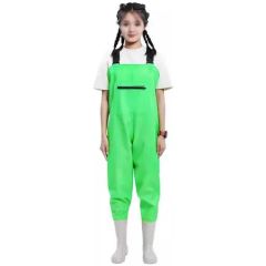 Kids Waterproof Chest Waders with Non-Slip Boots for Fun Adventures - Image 3