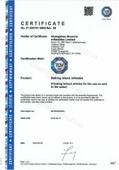TUV Certificate for 27 items-Bouncia certificate from GUANGZHOU BOUNCIA INFLATABLES LIMITED